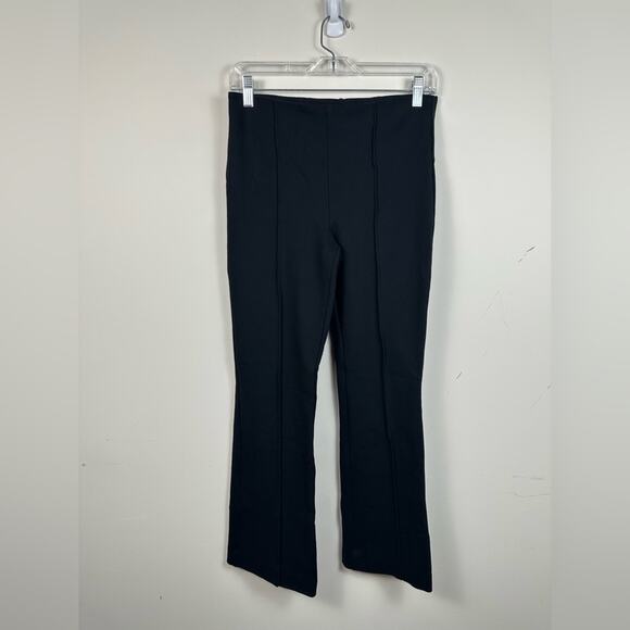 Anthropologie Maeve The Margot Kick Flare Cropped Pants Black Size Small Pull On - Picture 2 of 6